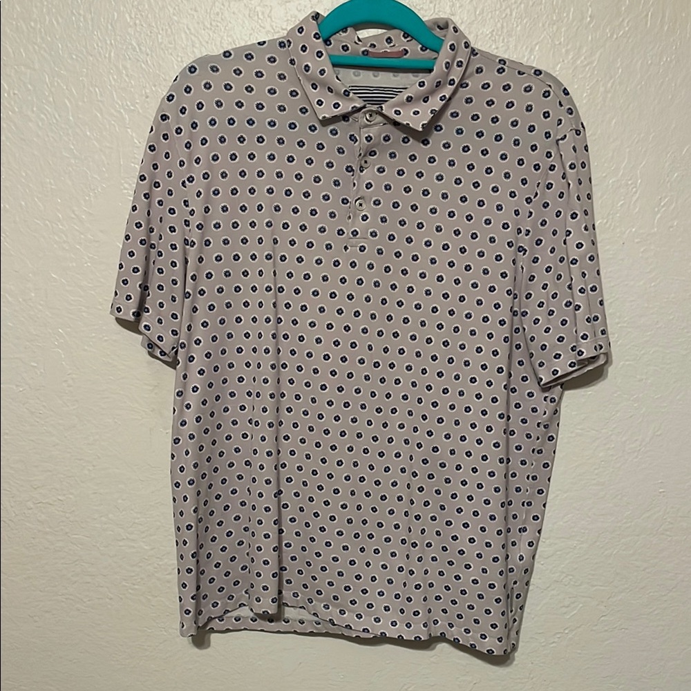 Ted Baker Men's Polka Dot Polo Shirt - Gray